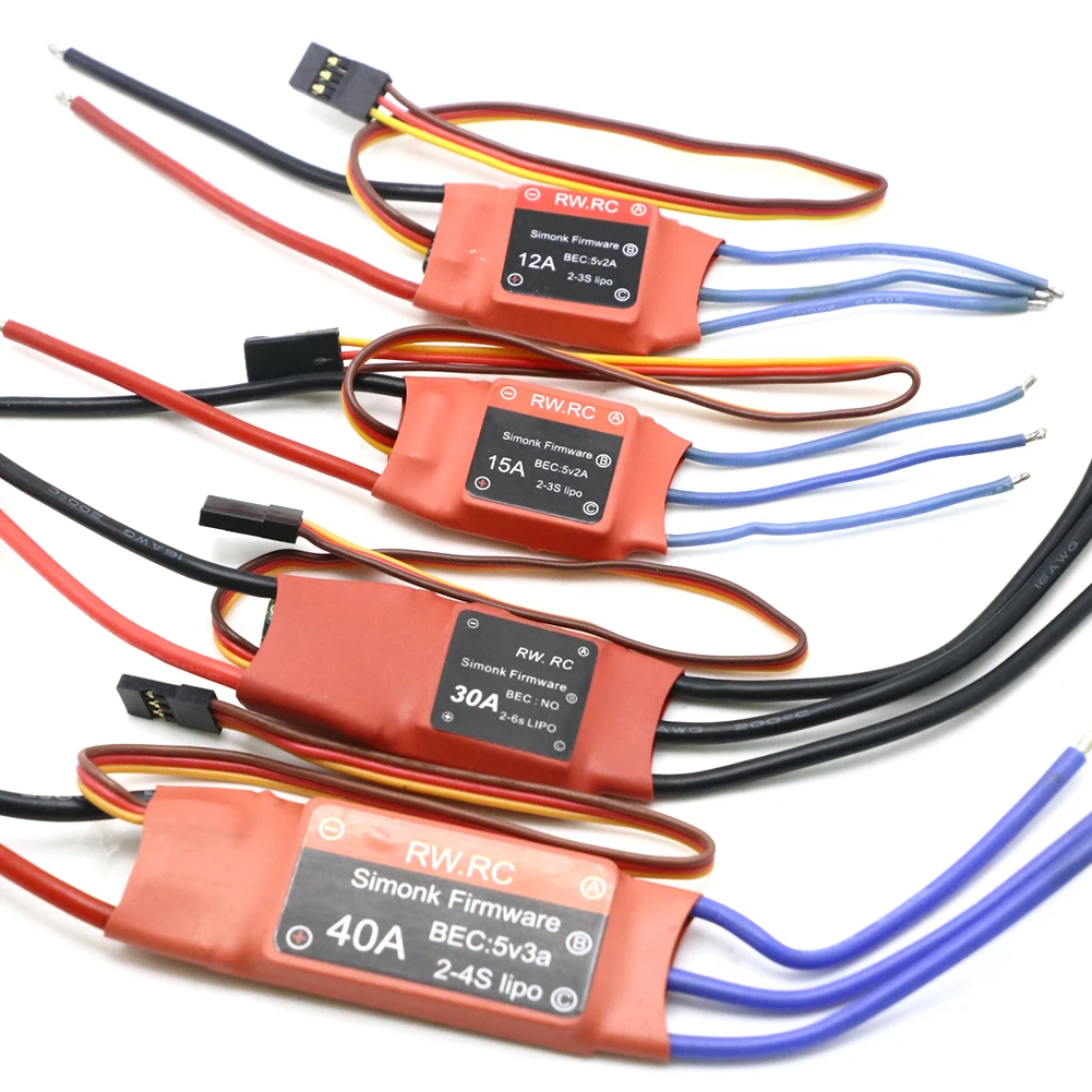 4 шт./лот Simonk 10A 12A 15A 20A 30A 40A 50A 70A 80A OPTO ESC прошивка электронный регулятор скорости для