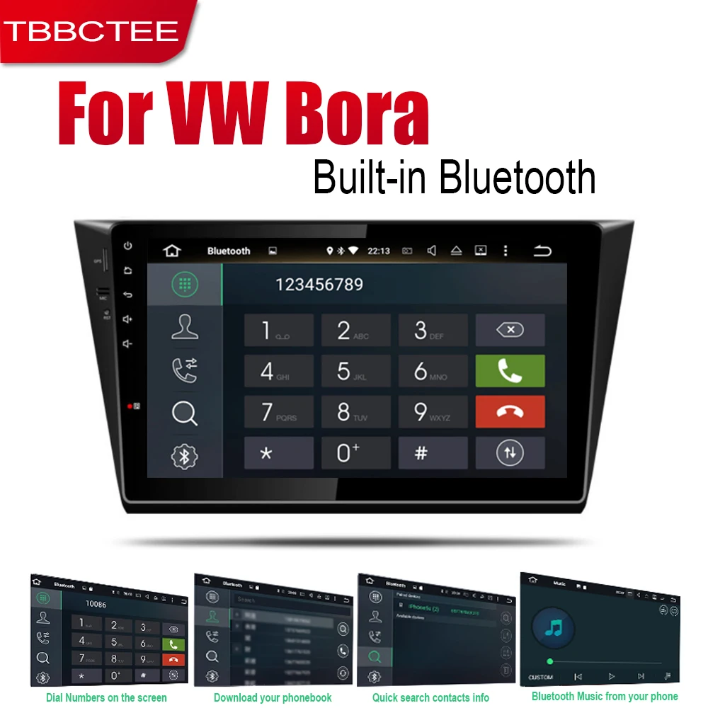 Автомобильный GPS навигатор TBBCTEE Android для Volkswagen VW Bora 2016 ~ 2019 плеер с навигацией Wi Fi