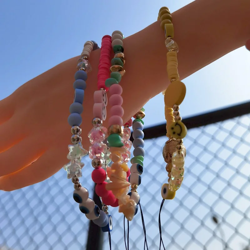 New Design String Mobile Chain Multi Color For Girls Phone Choker Necklace Strap Lanyard for Keys  Lady Gift