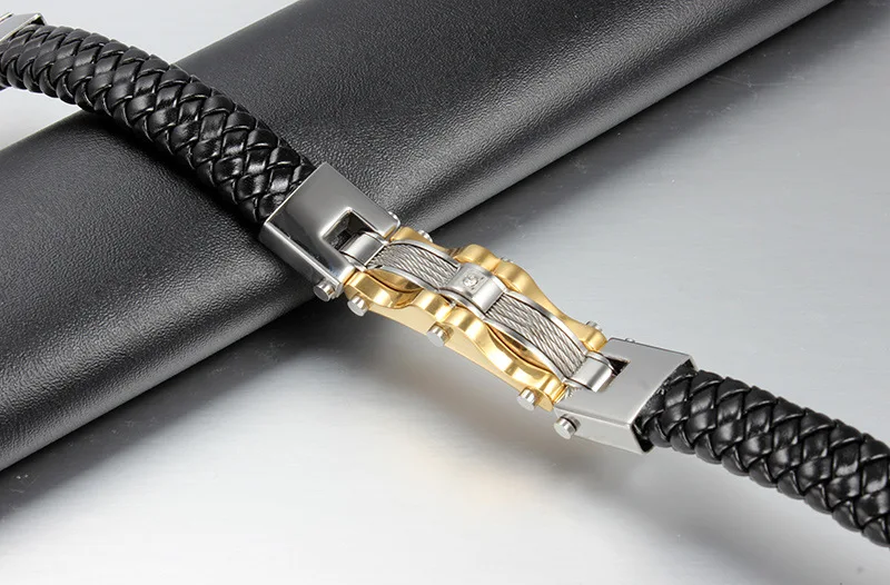 

QWC LN47 fashion jewelry most popular bracelet for man birthday gift balck color colors good quality stainless steel