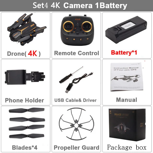 Set4 XS812 4K 1B BX VISUO XS812 gps Радиоуправляемый Дрон с камерой 4K HD 5G wifi FPV удерживающий высоту один ключ возврат Радиоуправляемый квадрокоптер вертолет дроны VS E520S - Цвет: Set4 XS812 4K 1B BX