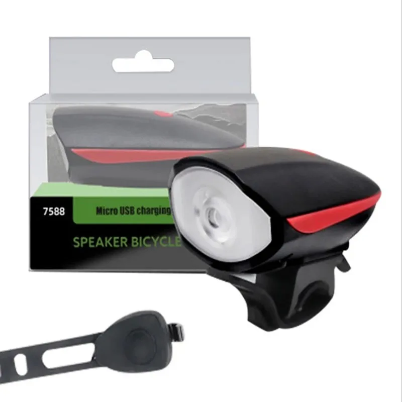 

Bicycle headlights with speakers USB battery charging night riding mountain bike lights night riding lights bicycle accessories