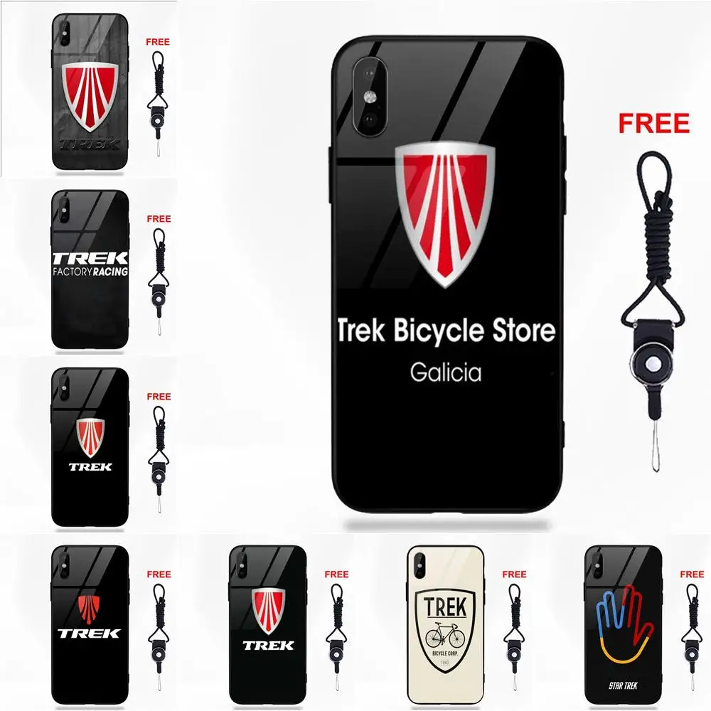Trek Bikes мягкая рамка из ТПУ закаленное стекло чехол для Apple iPhone X XS Max XR 5 5C 5S SE 6 6S 7 8