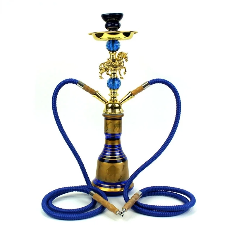 

Hookah Shisha Set Portable Double Hose Glass Hookah Small Travel Shisha Pipe Set Chichas with Hose Bowl Coal Tongs