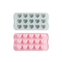 2pcs love silicone chocolate mold diy pudding ice baking tool biscuit pastry dessert fudge candle cake mold
