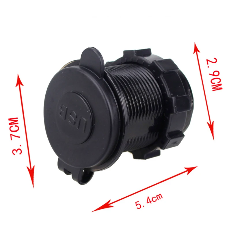 12V-24V USB Outlet Waterproof Dual Car Charger Cigarette Lighter Socket Power Adapter 5V 3.1A for Marine Boat D5 | Автомобили и