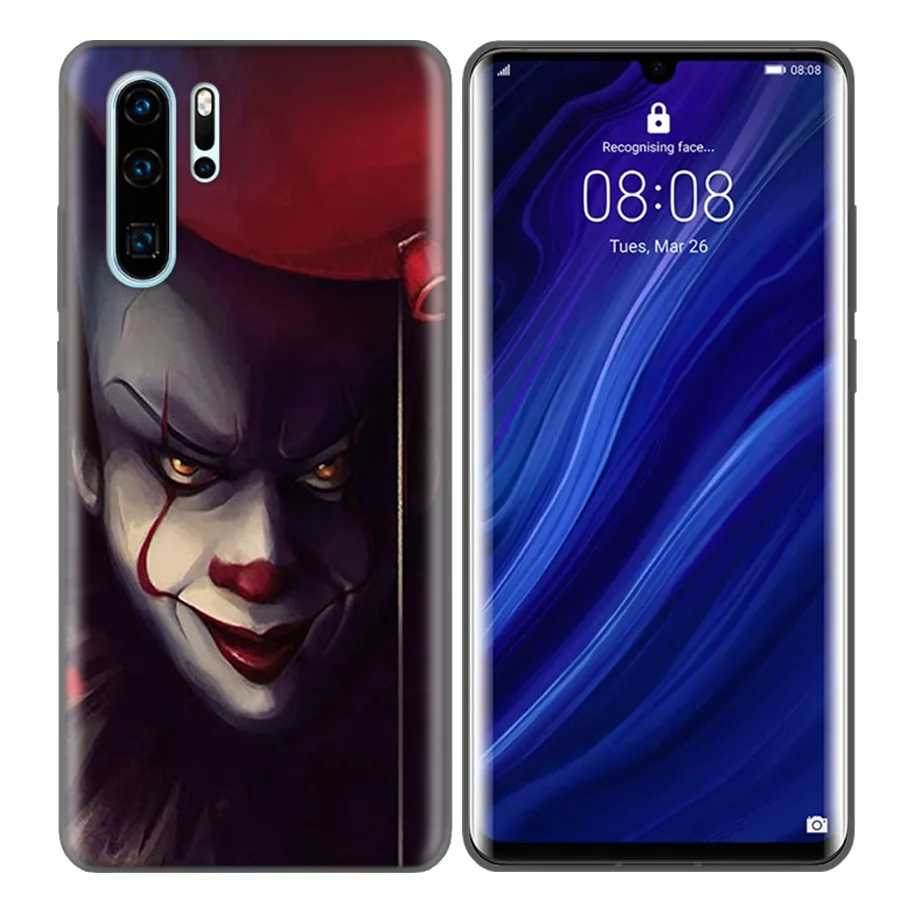 Черный силиконовый чехол для huawei P30 P20 P10 mate 30 20 10 Lite Pro Coque Fundas, чехлы, раковины, Pennywise, клоун, ужас