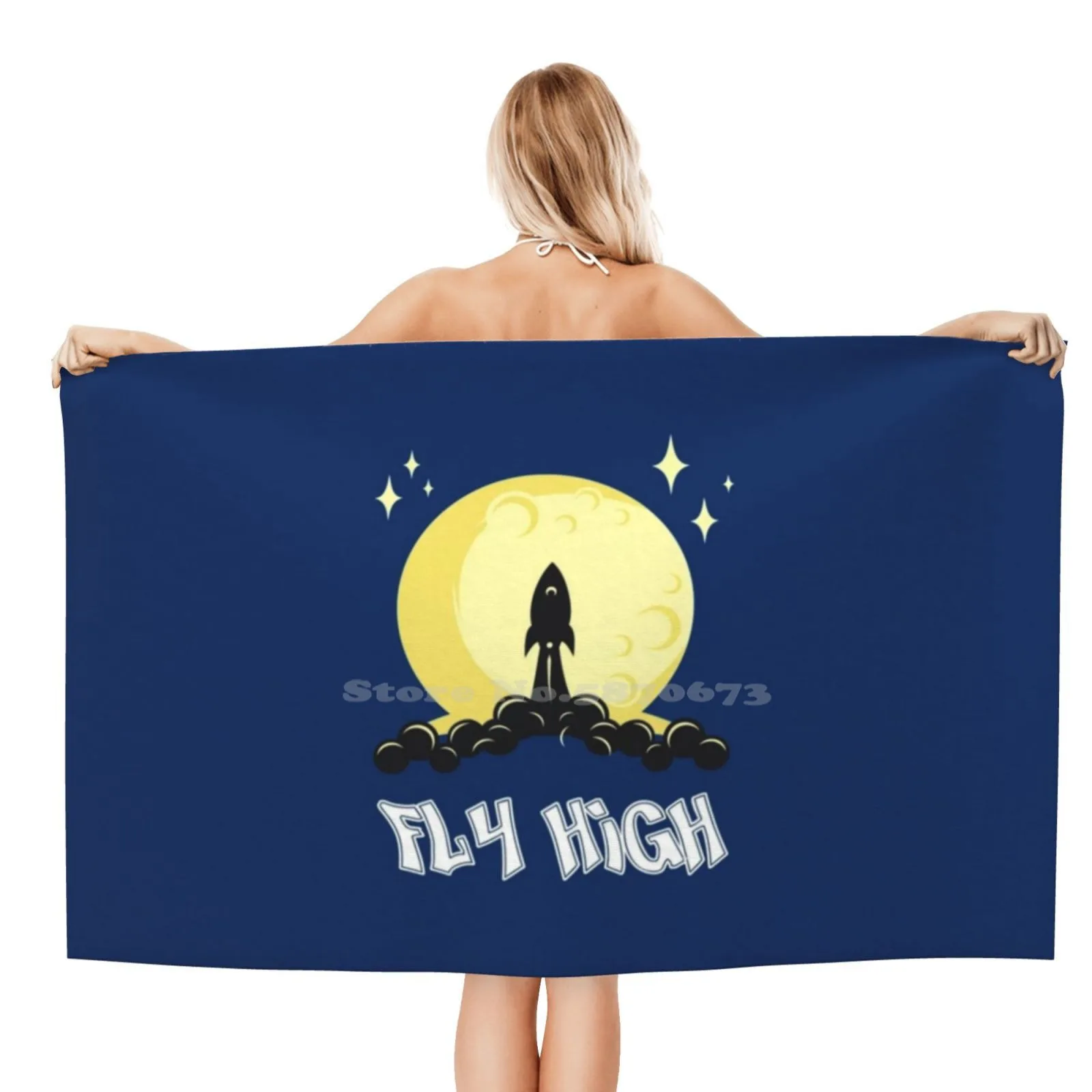 Мягкое Полотенце для душа Fly High персонализированный астронавт галактика луна