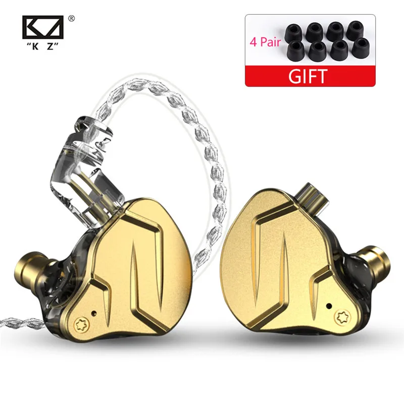 KZ ZSN Pro X металлические наушники 1BA + 1DD гибридная технология HIFI бас в ухо монитор