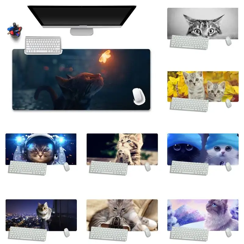 

cat funny Unique Desktop Pad Game Mousepad Desk Table Protect Game Office Work Mouse Mat pad X XL Non-slip Laptop Cushion