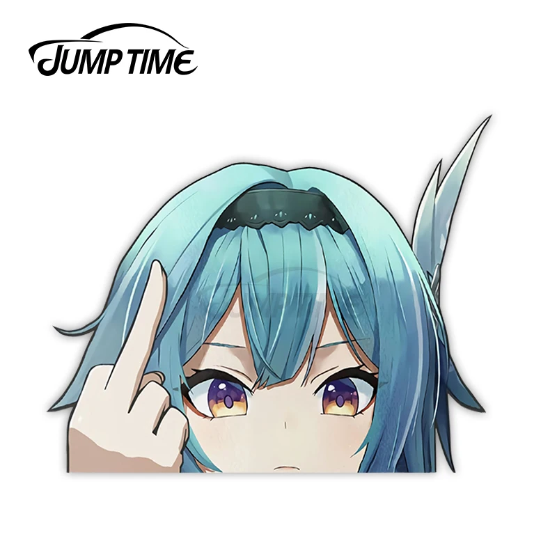 

Аниме наклейки и наклейки на бампер, водостойкие виниловые украшения, 13x7,8 см Genshin Impact Eula Peek Peeker