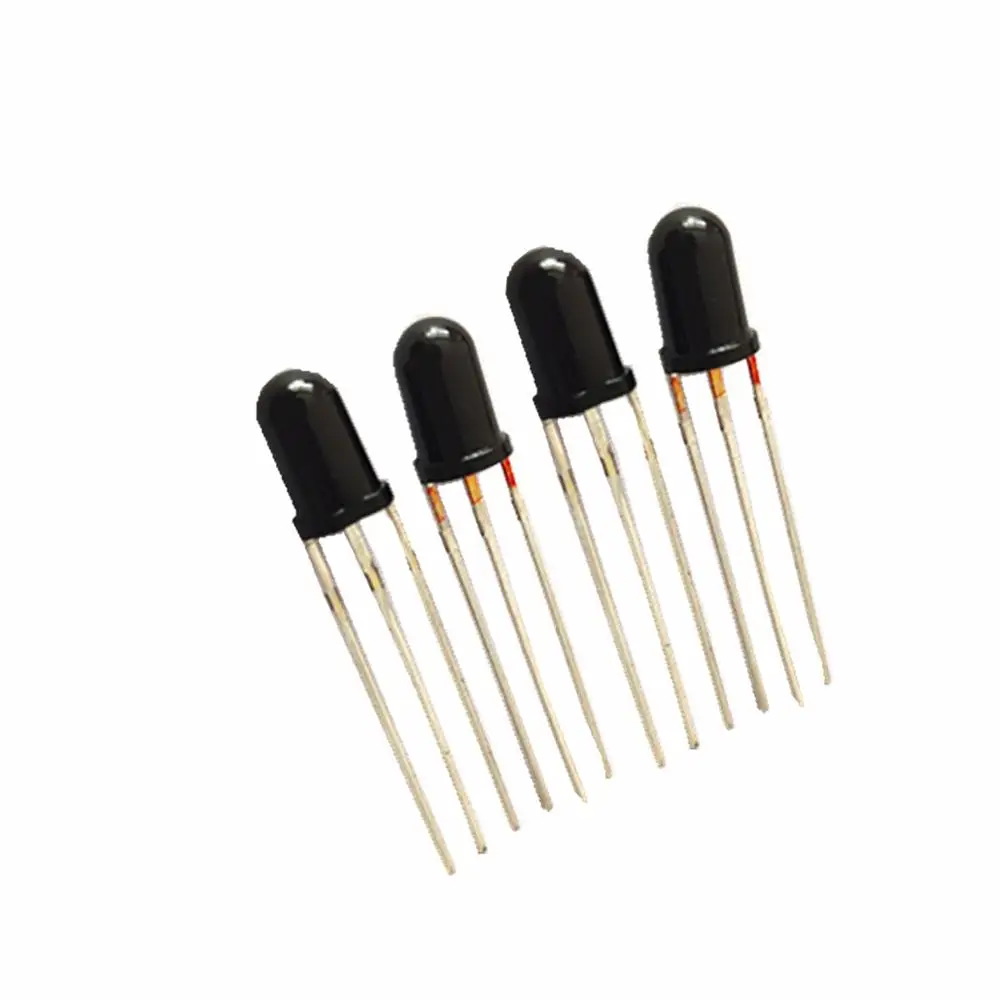 Черный цвет дистанционный приемник LED диод диаметром 3 мм 5 контакта через