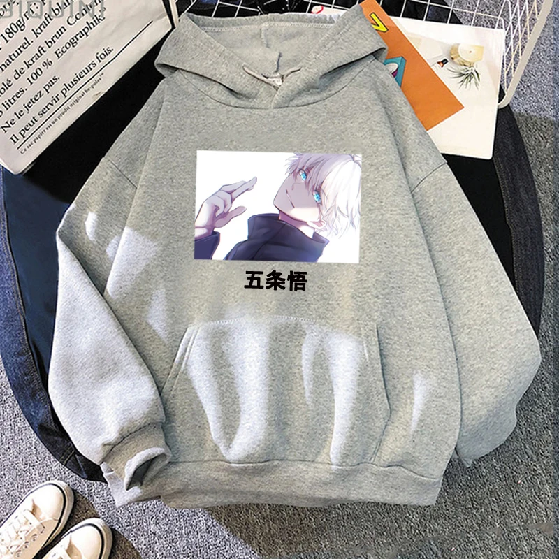 

Japanese Anime Cartoon Jujutsu Kaisen Man Tracksuit Women Hoodie Sweatshirts Gojo Satoru Printing Dropshipping Fashion Tops Boy