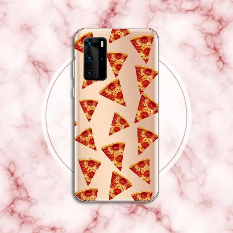 

Pizza hamburger tasty food Phone Case Transparent for Huawei P honor 8 10i 20 30 40 smart 2019