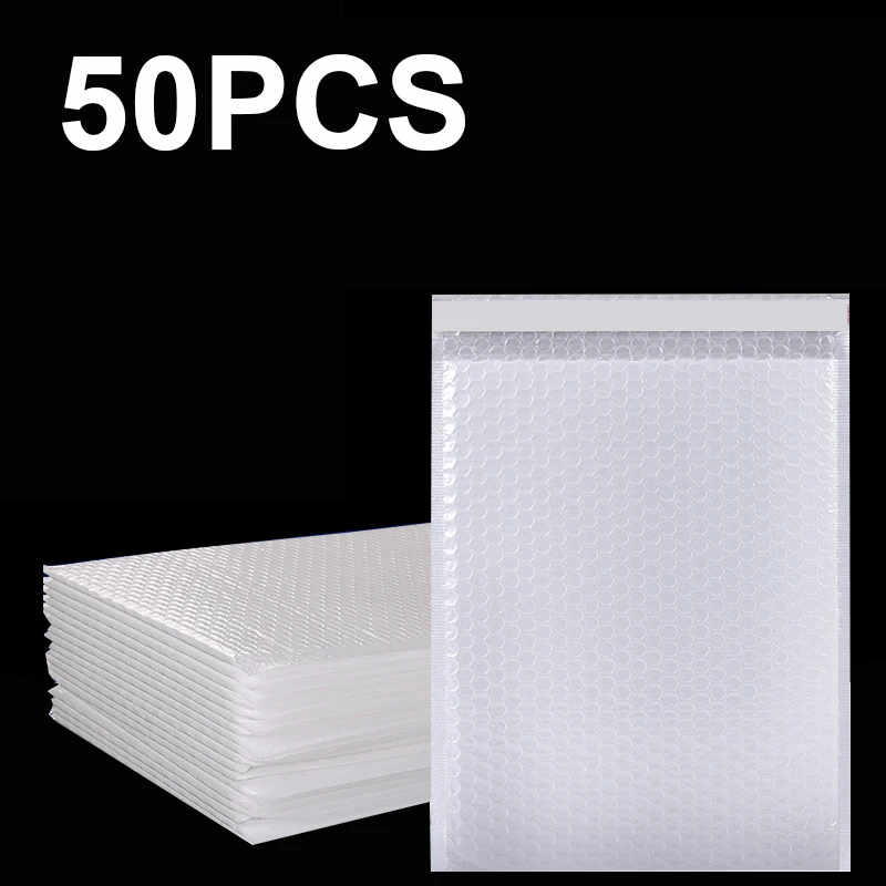 

50 PCS/Lot White Foam Envelope Bags Self Seal Mailers Padded Shipping Envelopes With Bubble Mailing Bag Shipping Packages Bag