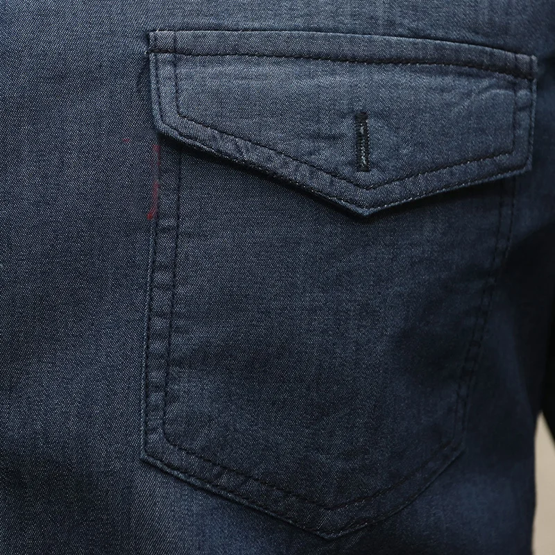 Мужская брендовая джинсовая рубашка camisa masculina, мужские рубашки с длинным рукавом, хлопковые мужские Сорочки мужские