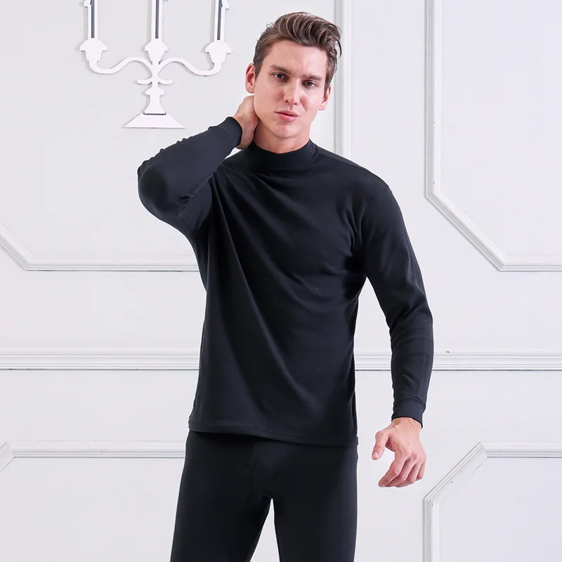 Бренд MRMT 2021 Зимняя мужская футболка из чистого хлопка тонкий комплект с основой