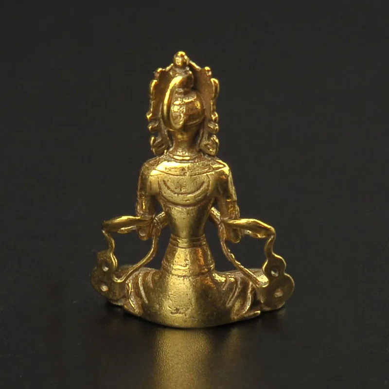 Мини-брелок Guanyin из чистой меди ручной работы подвески Висячие ювелирные изделия