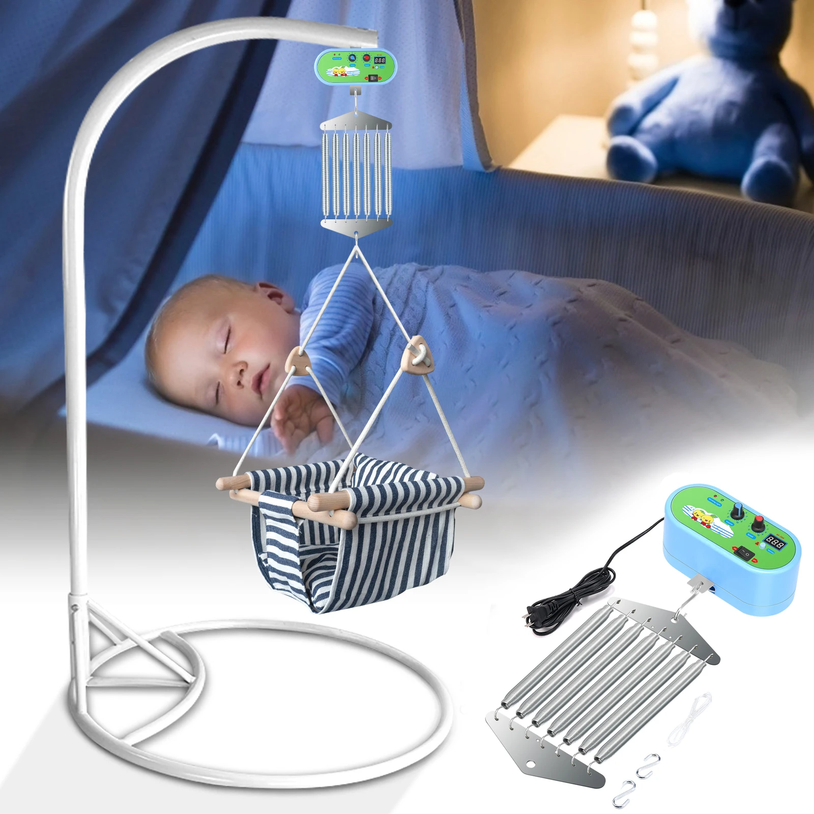 

Baby Cradle Controller With Germany Adaptor EXternal Power Auto Rock Play Vibrating Sleeper Baby Swing Replacement Motor