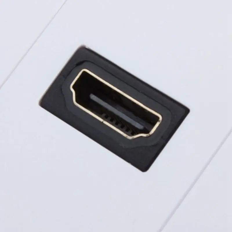 Белая выводная настенная панель HDMI FULL HD 1080p ТВ кабель Лицевая