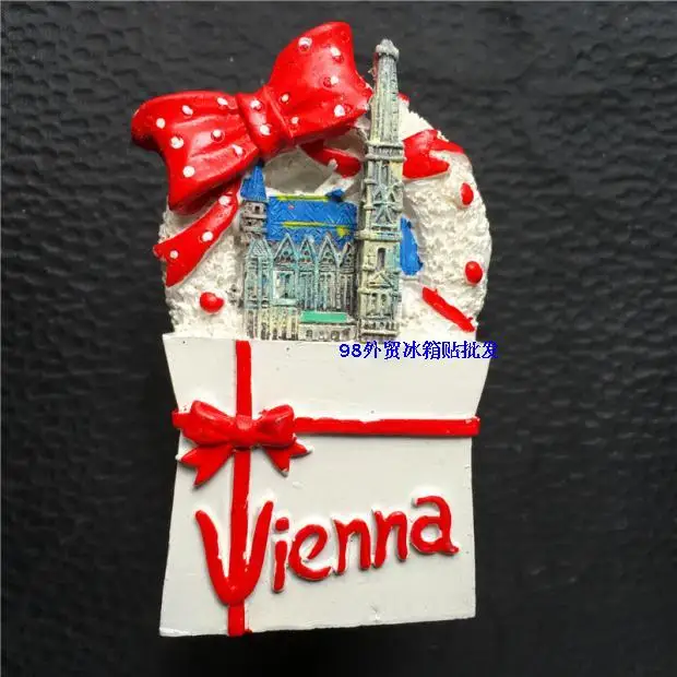 Vienna Австрия Туризм Зальцбург полимерный холодильник 3D магнит наклейка на