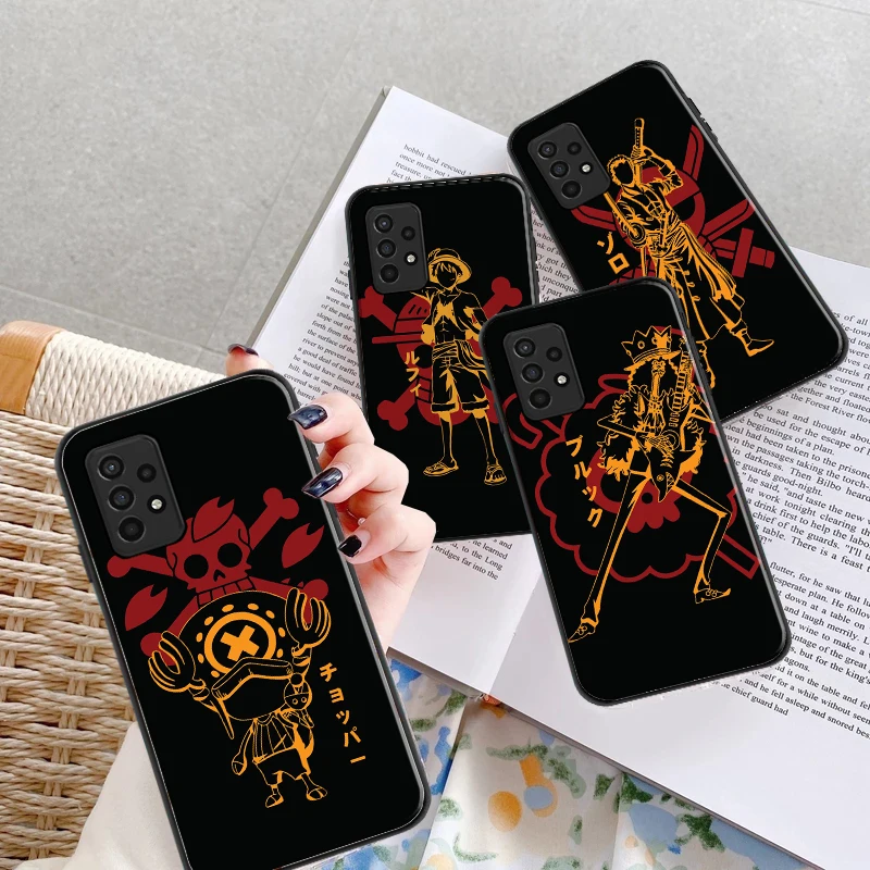 

Japan Anime One Pieces Luffy Zoro Phone Case For Samsung Galaxy A51 4G 5G A52 4G 5G A71 4G 5G A72 4G 5G Soft TPU Cover Coque