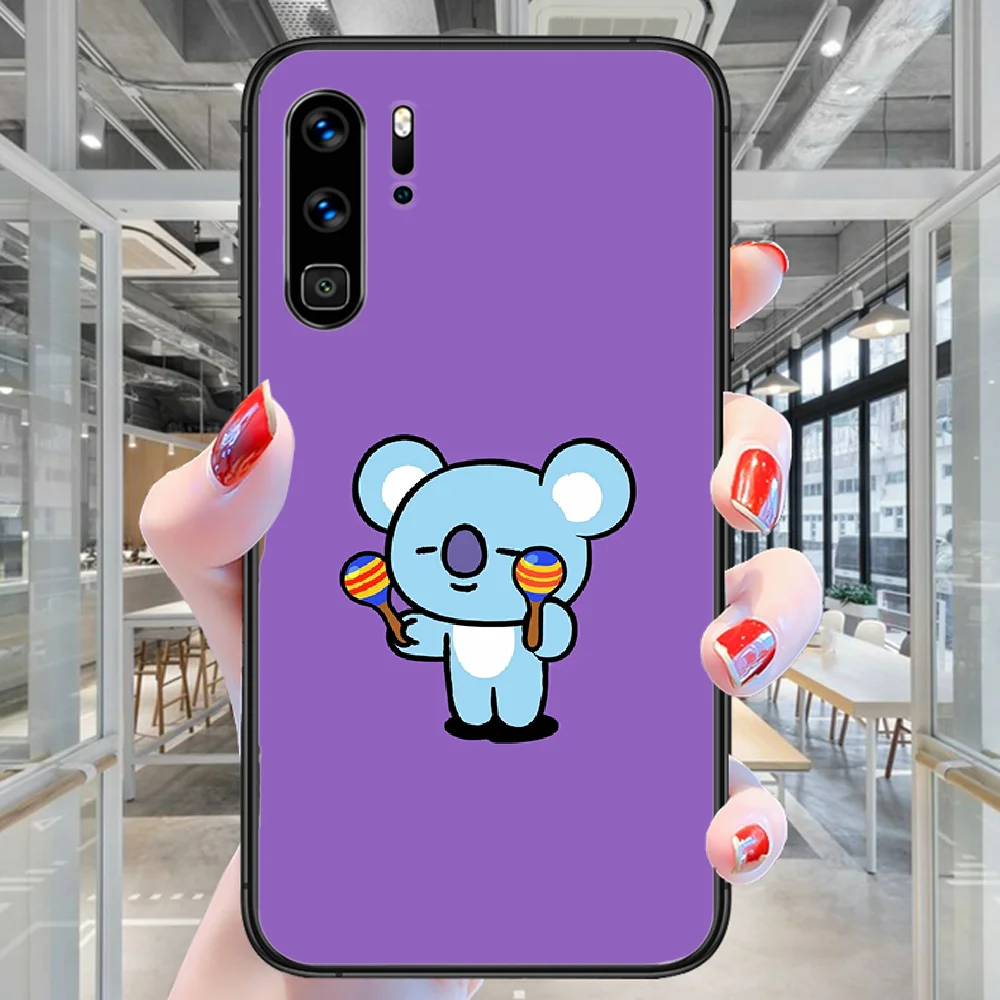 

Cartoon BT Cute 21 Phone Case For Huawei P Mate Smart 10 20 30 40 Lite Z 2019 Pro black Prime Fashion Hoesjes Silicone Bumper