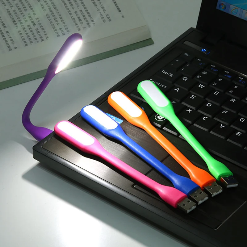 Гибкая Складная портативная светодиодная USB лампа для чтения в спальню ночник