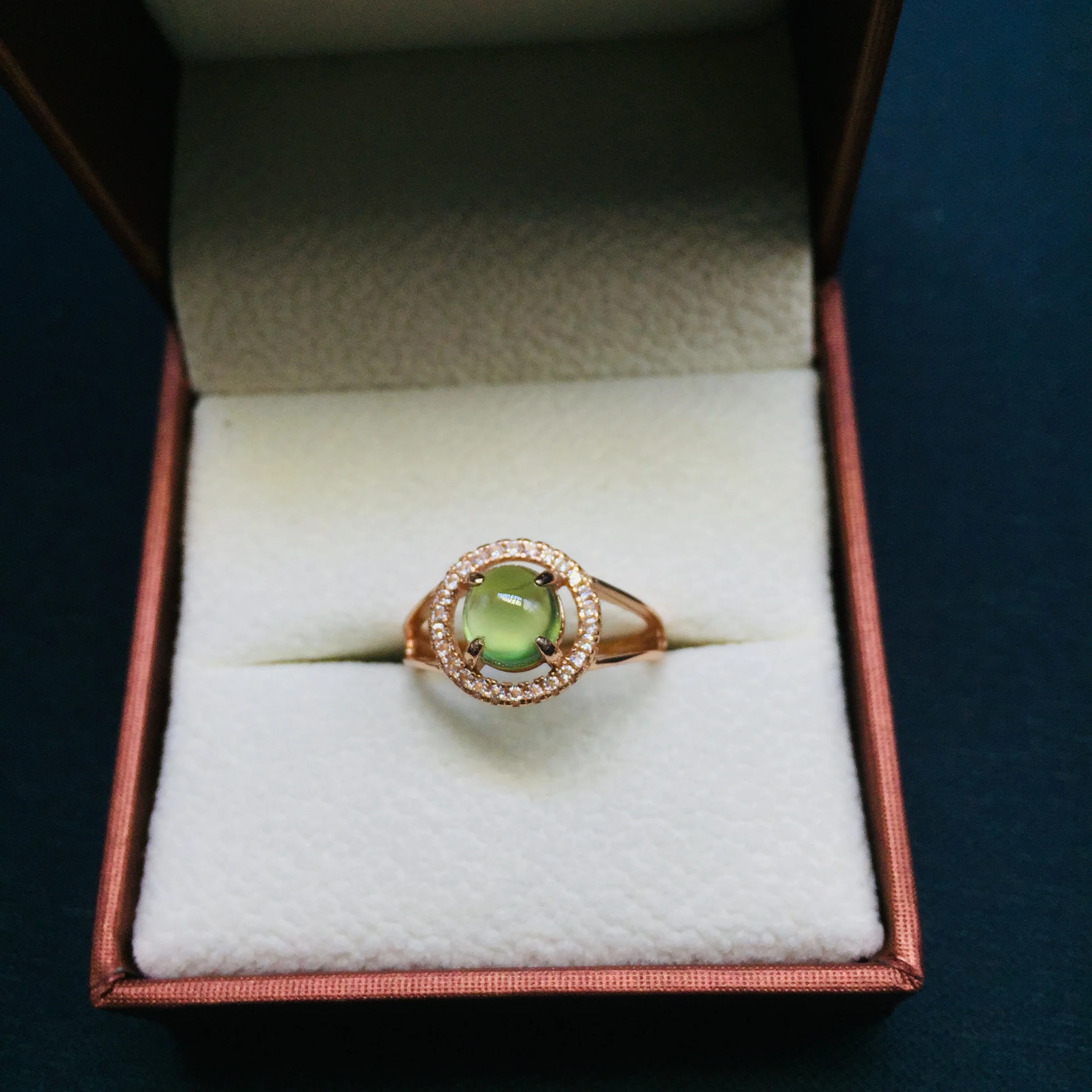 

silver 925 jewelry 925 Silver Natural prehnite Ring Custom crown ring fashion jewelry open rings j070788agpt