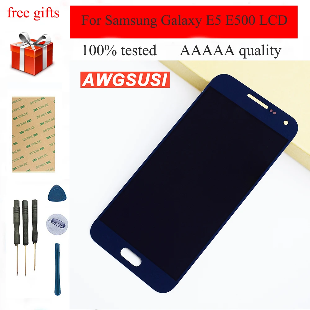 Для Samsung Galaxy E5 E500 E500F E500H E500M сенсорный экран дигитайзер Сенсорная панель + ЖК