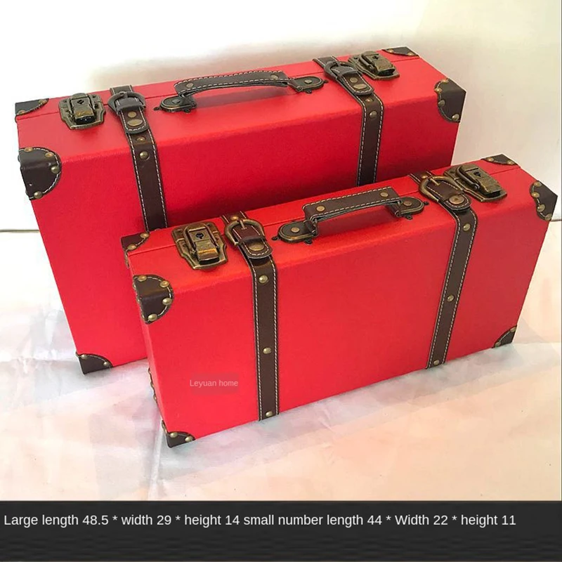 Креативный ретро кожаный деревянный ящик для костюма коробка хранения одежды