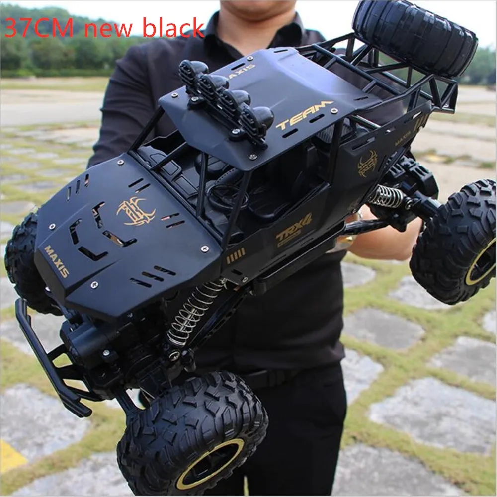 1:12 1:16 RC автомобиль 4WD 4x4 2,4G Bigfoot пульт дистанционного управления багги модель внедорожника скалолазание Грузовики Игрушки для мальчиков Детский подарок джипы - Цвет: 37cm new black