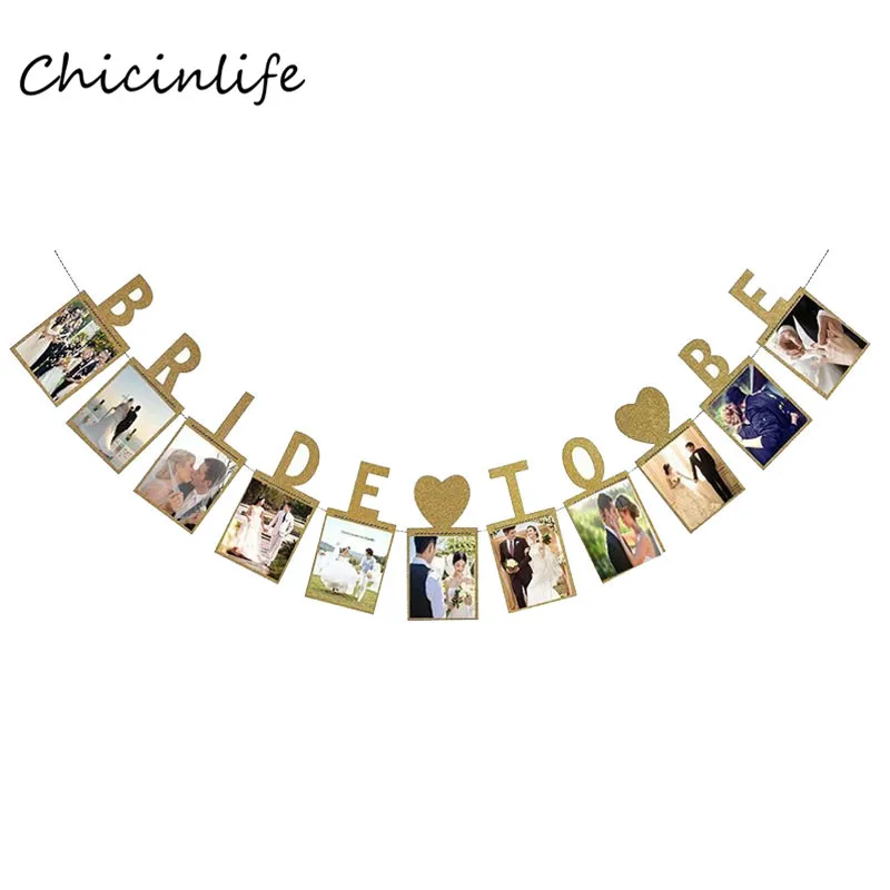 Chicinlife невесты быть воздушные шары девичник украшения для девичника бриллиантовое кольцо свадебные шары свадебный душ - Цвет: photo banner gold