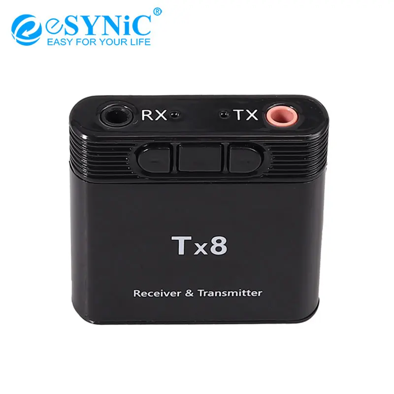 ESYNiC Bluetooth совместимый 5.0 беспроводной 2 в 1 аудио музыкальный передатчик приемник