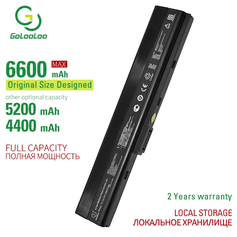 

Golooloo[Special Price] Laptop Battery For Asus A52 A52J K42 K42F K52F K52J Series,70-NXM1B2200Z A31-K52 A32-K52 A41-K52 A42-K52