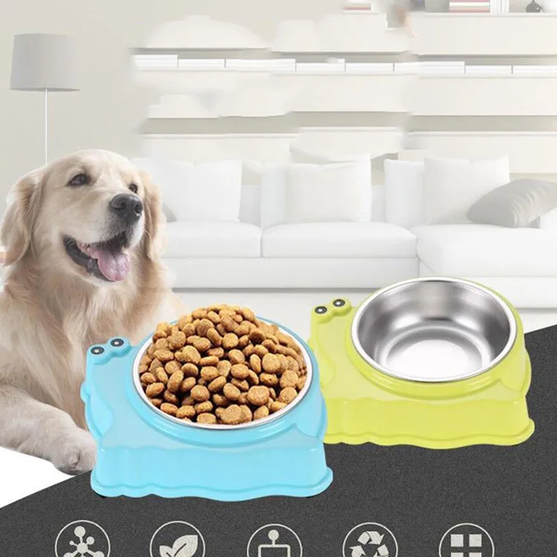 

Cartoon animal-shaped stainless steel bowl, snail-shaped pet single bowl, pet cat bowl, pet dog bowl, pet supplies,