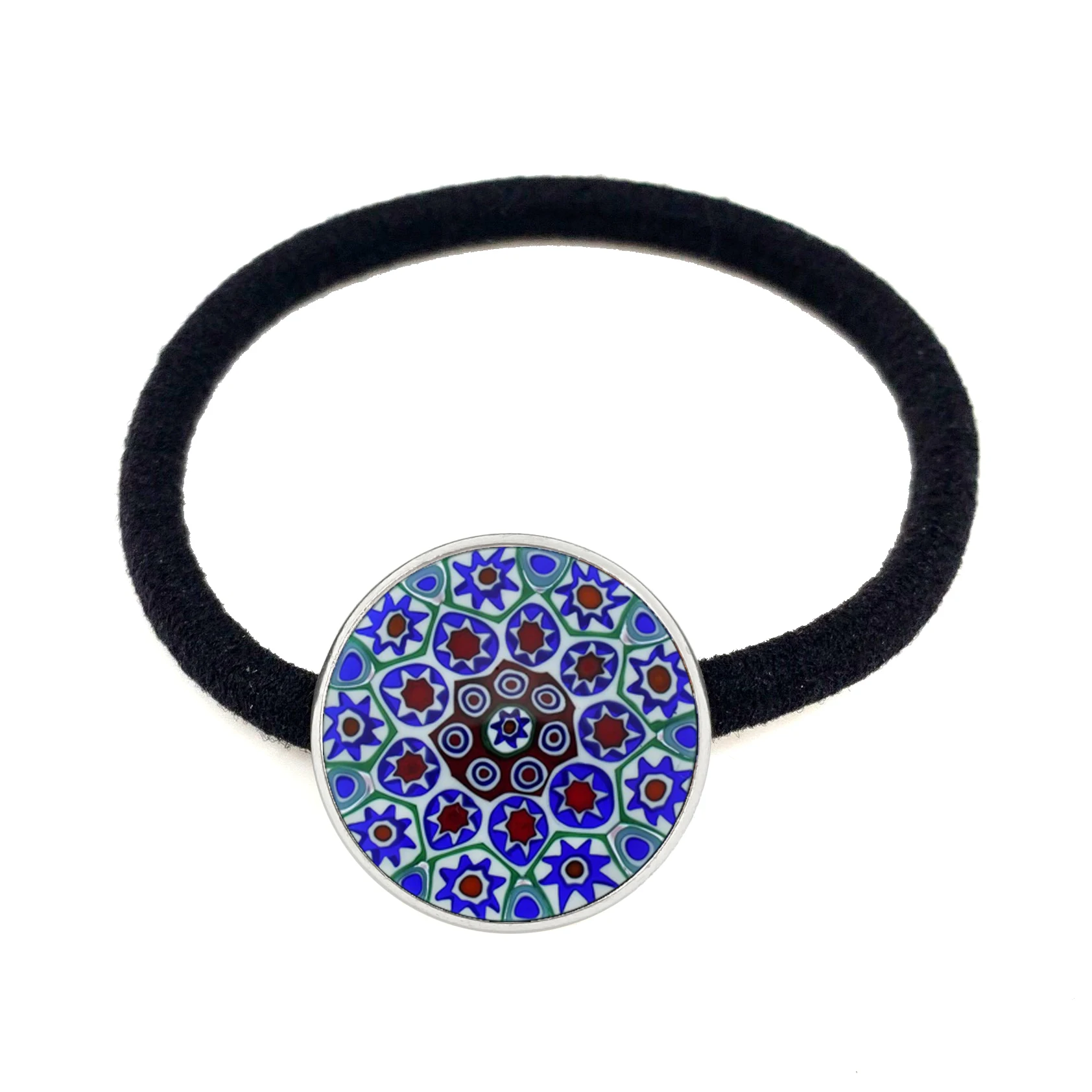 Диадемы для волос Tree Of Life Black с муранским миллефиори стеклянной кабошонной вставкой 20 мм, ювелирные изделия для волос для женщин и девочек, подарок оптом.