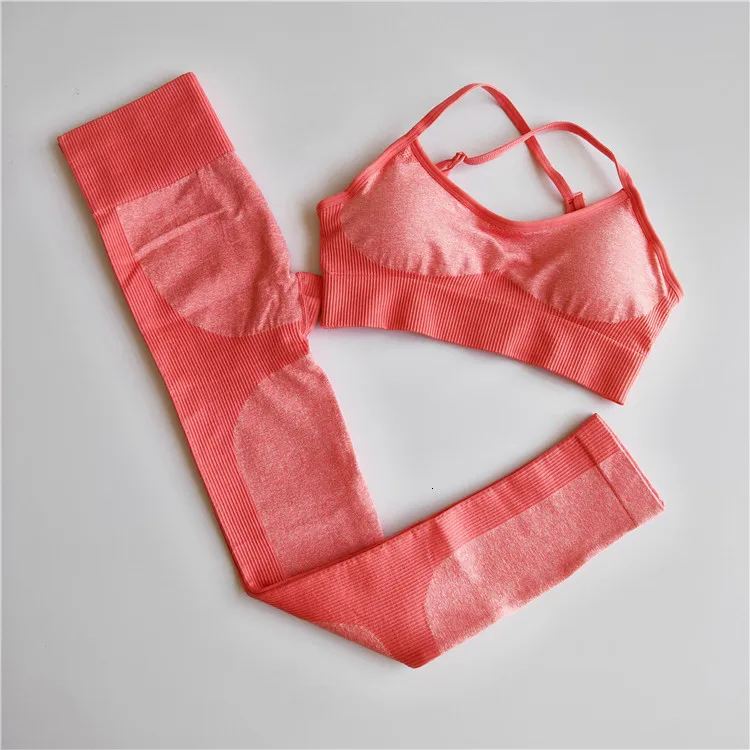 Бесшовный комплект для йоги спортивный костюм одежда фитнеса спортивная с