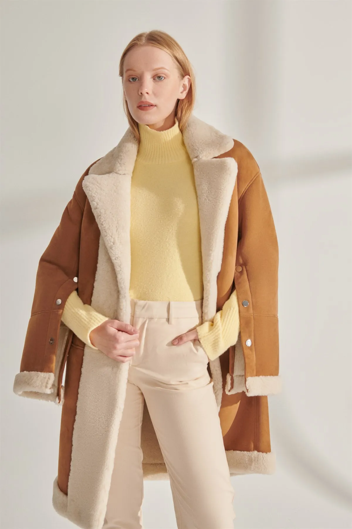 Genuine Fur Coats Women Brown Leather Jackets Sheepskin Montlar Winter Warm Natural Wool Parkas New Year Fashion