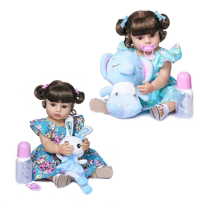 55 см Силиконовая Реалистичная кукла для новорожденных девочек близнецов игрушки