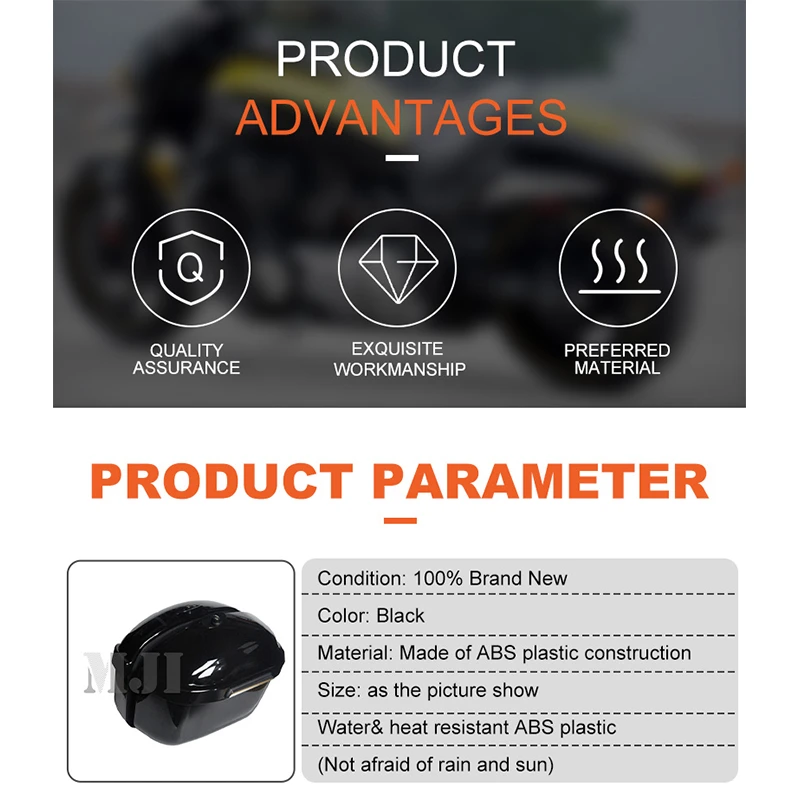 Жесткие мотоциклетные сумки сиденья и сверхмощный монтажный комплект подходит
