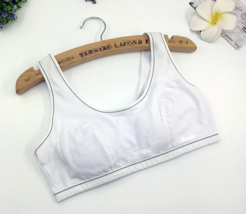 Однотонные бюстгальтеры для девочек первого обучения подростков из хлопка