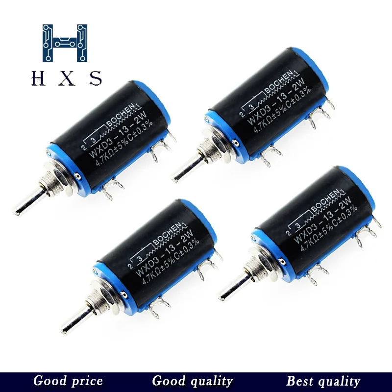 Потенциометр проволочный многоповоротный WXD3-13 2 Вт 1 PCS D3-13-2W 10 К 100/220/470/680 Ом 1К 2.2К 4.7К 5.6К 6.8К 47К 100К.