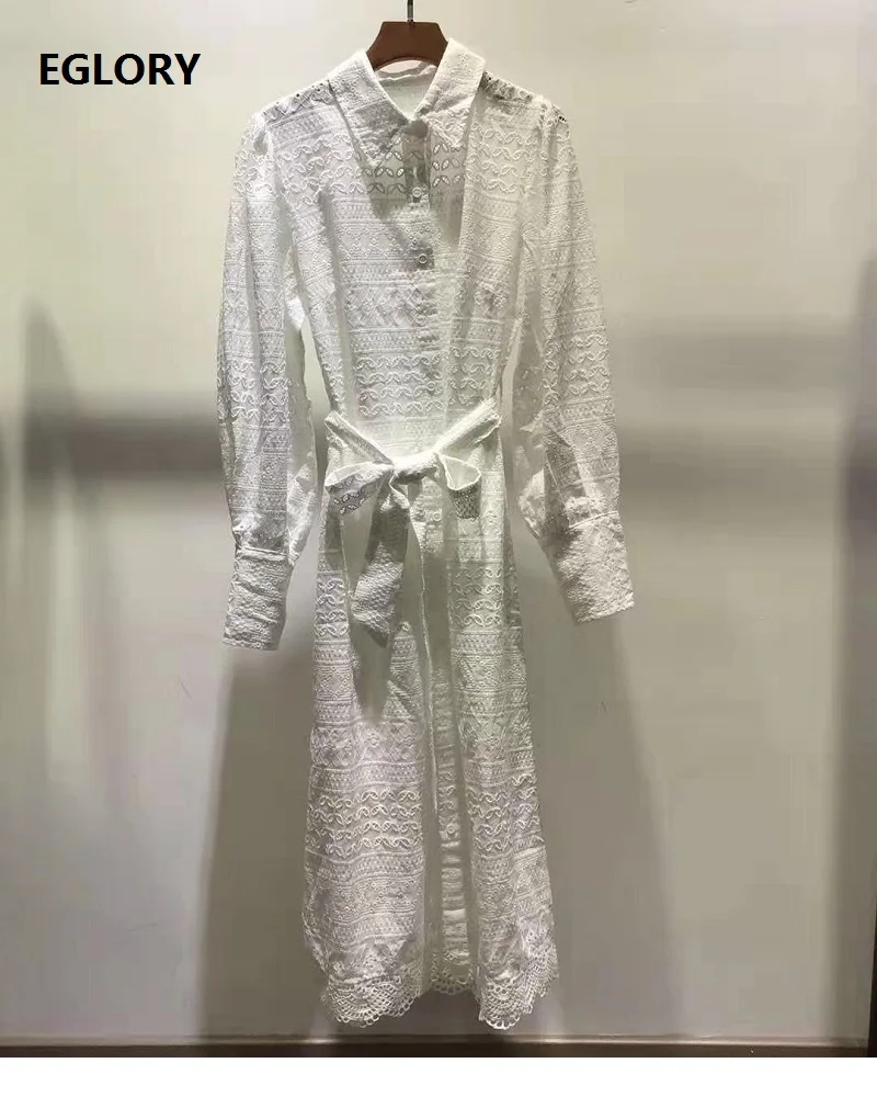 Женское платье с отложным воротником белое или зеленое ажурное из сплава