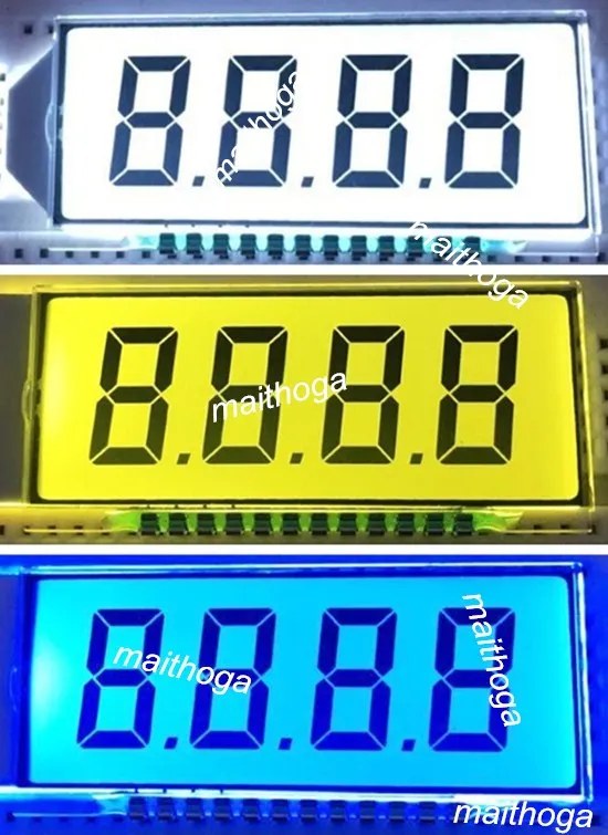 12 контактный TN положительный 4 значный сегментный ЖК дисплей с широкой