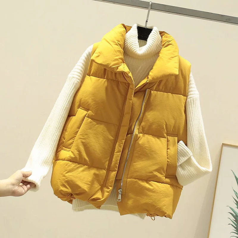 Повседневная Женская одежда в Корейском стиле на осень и зиму теплый жилет с