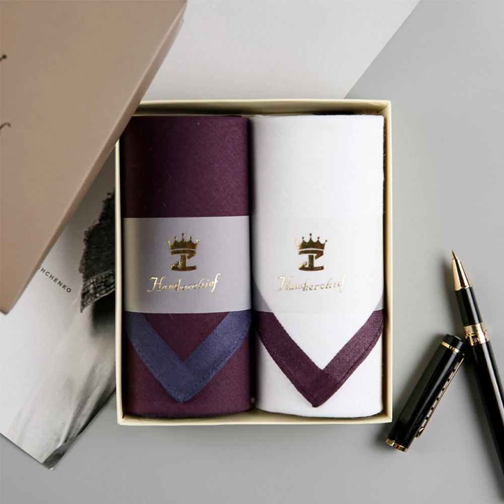 Мужской квадратный платок из 100% хлопка в полоску 43*43 см|Мужские галстуки и