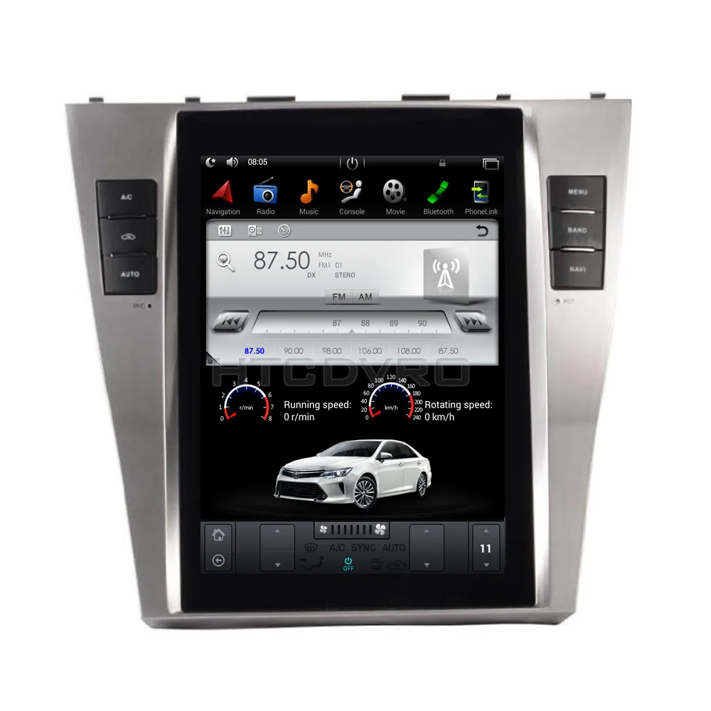 YMODVHT 10 4 дюйма Telsa стиль вертикальный экран четырехъядерный Android 7 1 2 Гб RAM