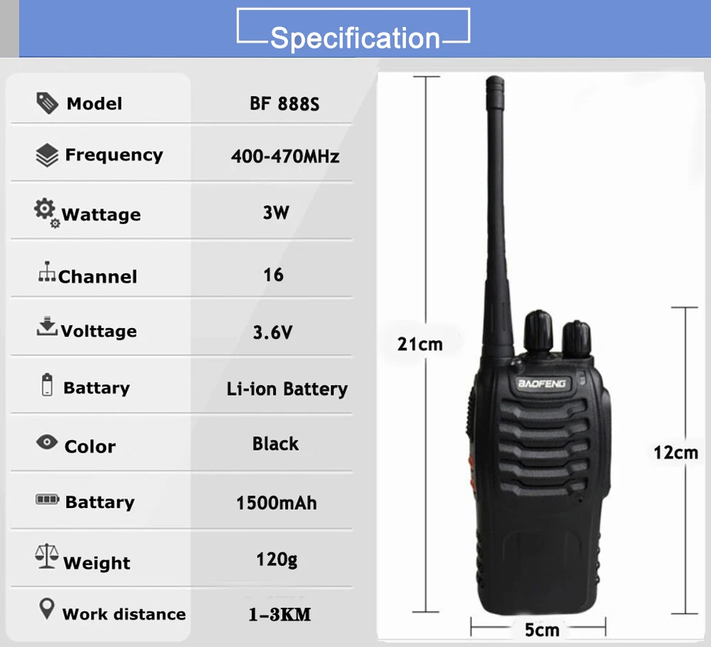 10 комплектов Baofeng 888s двухсторонняя Радио рация PTT Ушная фара Z-Tactical CS полевая гарнитура 5 Вт Pofung UHF 400-470 МГц