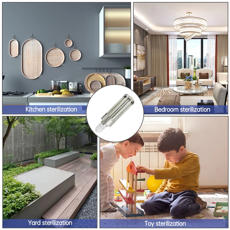 УФ светодиодный бактерицидный светильник ультрафиолетовый стерилизатор E27 UVC